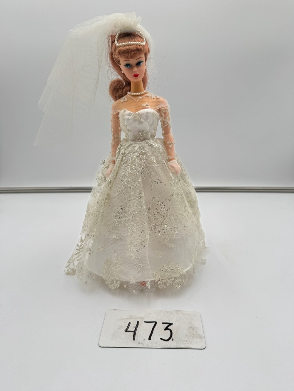 Vintage 1997 Barbie Wedding Day Reproduction Bride Doll Auburn Hair 11.5”